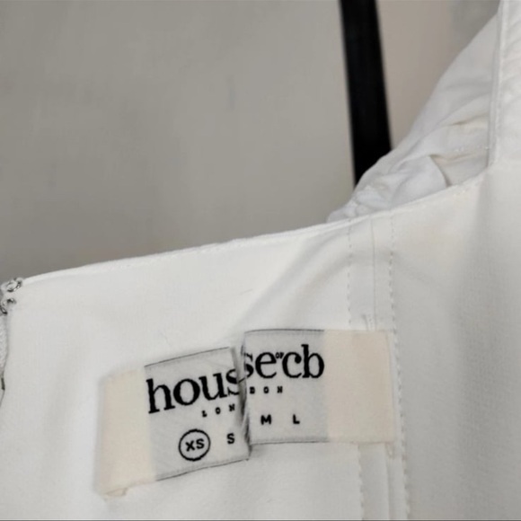 Elegant White Puff Sleeve Dress house of cb xs  tallulah white midi - Picture 5 of 6